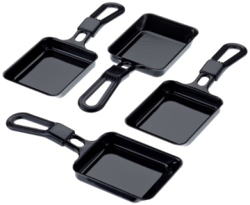 Steba Universal Raclette-Pfännchen 4er-Set für Raclette und Raclette-Grill geeignet mit Antihaftbeschichtung.